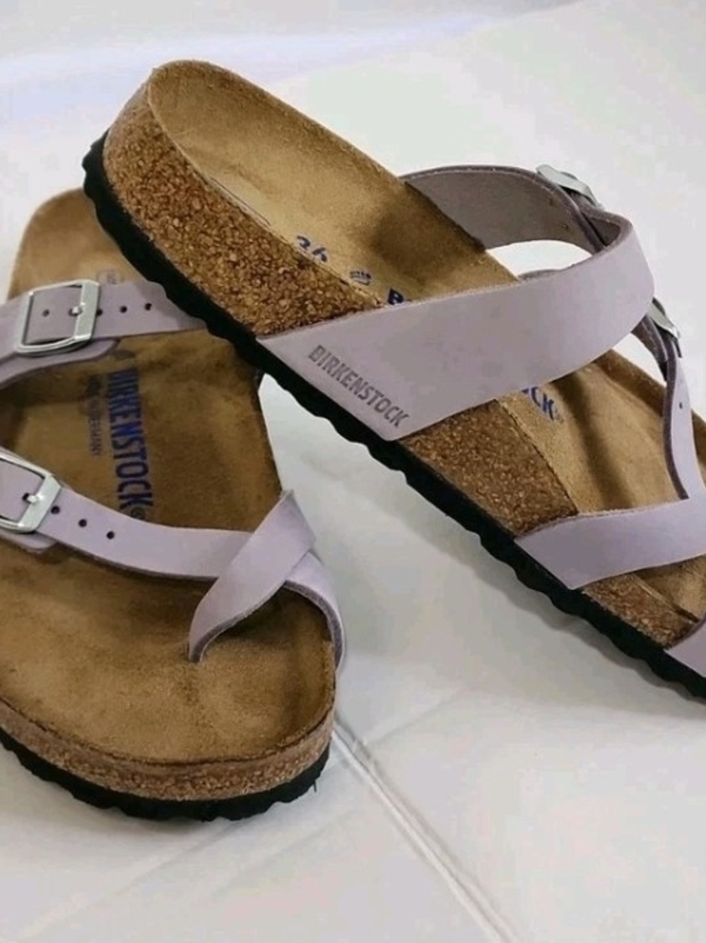 Birkenstock Mayari Lavender Nubuck Sandals Size 36 Soft Footbed